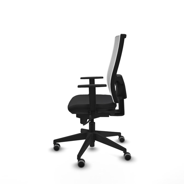 PIQUERAS Y CRESPO Silla de oficina Horna con mecanismo Sincro, Negro y Blanco