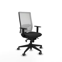 PIQUERAS Y CRESPO Silla de oficina Horna con mecanismo Sincro, Negro y Blanco