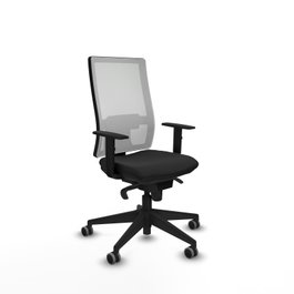 PIQUERAS Y CRESPO Silla de oficina Horna con mecanismo Sincro, Negro/Blanco