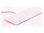 RASPBERRY PI Teclado Blanco y Rojo con Disposición IT