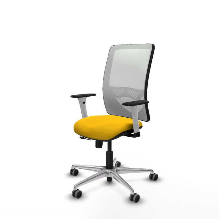 PIQUERAS Y CRESPO Silla de oficina Zulema con mecanismo Sincro/Traslack, Amarillo y Blanco PIQUERAS Y CRESPO Silla de oficina Zulema con mecanismo Sincro/Traslack, Amarillo y Blanco