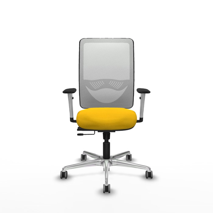 PIQUERAS Y CRESPO Silla de oficina Zulema con mecanismo Sincro/Traslack, Amarillo y Blanco PIQUERAS Y CRESPO Silla de oficina Zulema con mecanismo Sincro/Traslack, Amarillo y Blanco