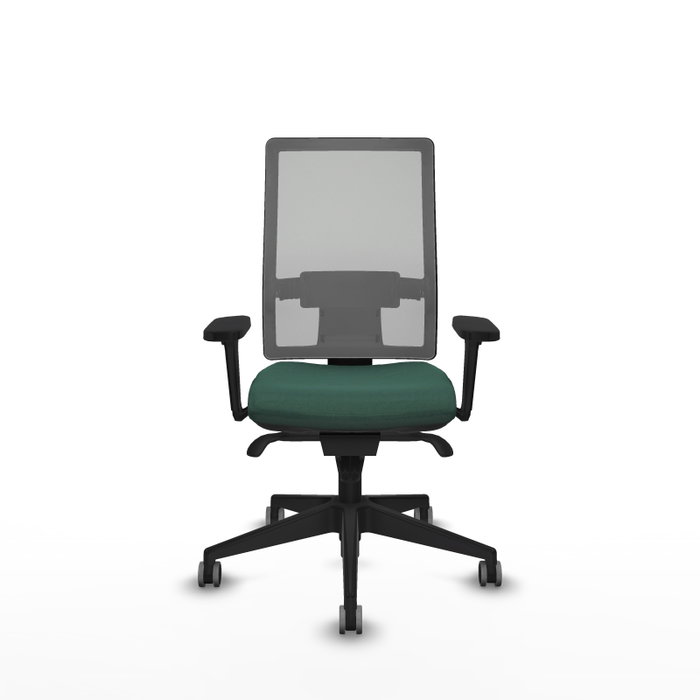 PIQUERAS Y CRESPO Silla de oficina Horna con mecanismo Sincro, Verde botella y Gris PIQUERAS Y CRESPO Silla de oficina Horna con mecanismo Sincro, Verde botella y Gris