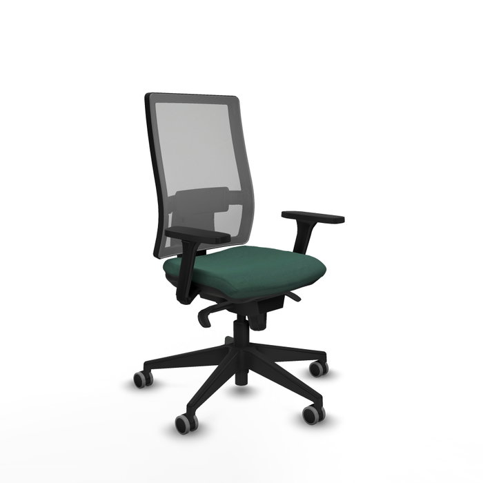 PIQUERAS Y CRESPO Silla de oficina Horna con mecanismo Sincro, Verde botella y Gris PIQUERAS Y CRESPO Silla de oficina Horna con mecanismo Sincro, Verde botella y Gris