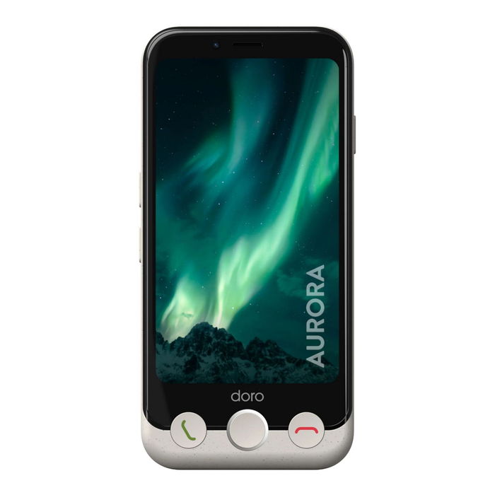 Doro Aurora A10 4.5" Smartphone Senior 4G 4+64GB, Botón SOS, Android 14, Batería 3000 mAh, Negro (Bone)