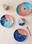 Hermia DNR0081 Platos de Postre de Porcelana 20x20x2 cm (6 Piezas)
