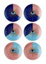 Hermia DNR0081 Platos de Postre de Porcelana 20x20x2 cm (6 Piezas)