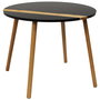 Home Deco Factory Juego de 2 Mesas Nido Bicolor Industriel Redondas Madera 60cm y 40cm