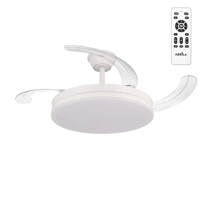 Ventilador Escorpion DC Verano-Invierno 59W Blanco 4 Aspas Desplegables 107cm 3000-4000-6000K con Mando a Distancia Ventilador Escorpion DC Verano-Invierno 59W Blanco 4 Aspas Desplegables 107cm 3000-4000-6000K con Mando a Distancia