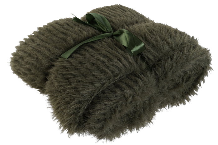 DKD Home Decor Manta Sofa Alaska 2c24 Verde 170 x 130 cm (2 Unidades) Poliester