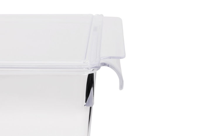 Hermia Organizador de Frigorífico 731, Set de 3 Piezas, Plástico Transparente sin BPA, 20 x 32,5 x 14 cm