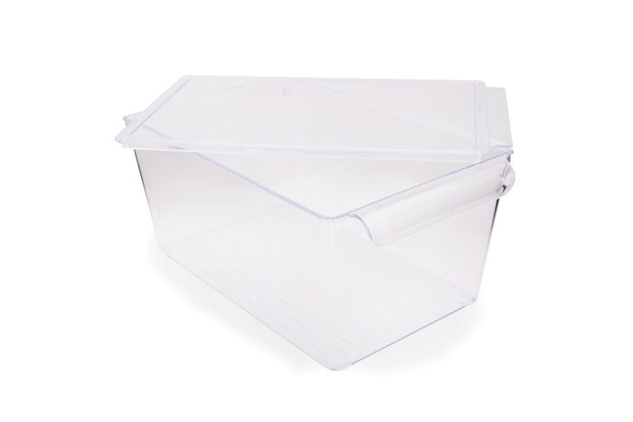 Hermia Organizador de Frigorífico 731, Set de 3 Piezas, Plástico Transparente sin BPA, 20 x 32,5 x 14 cm