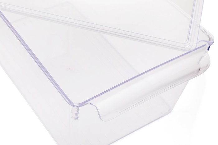 Hermia Organizador de Frigorífico 731, Set de 3 Piezas, Plástico Transparente sin BPA, 20 x 32,5 x 14 cm