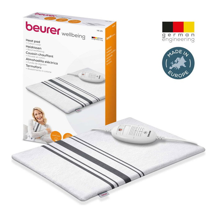 Beurer HK 26 Heizkissen 40 x 30 cm con LED-Tastenschalter y 3 Stufen de Calor