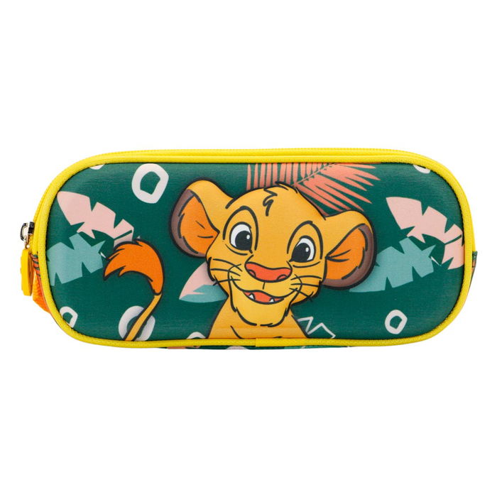 Disney El Rey León Estuche Portatodo 3D Doble Compartimento Verde