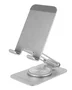 Mars Gaming MA-RSS Soporte para Smartphone y Tablet Giratorio 360º, Ajuste 180º, Plegable, Aluminio, Blanco, Hasta 10 pulgadas