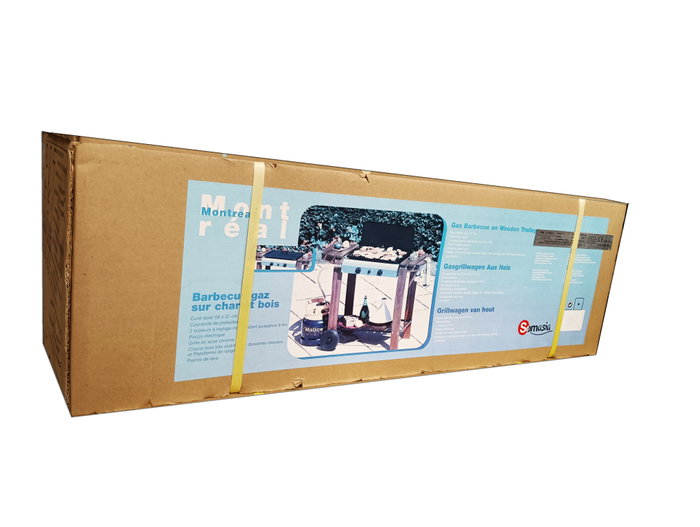 BAMBU Barbacoa a gas Montreal 54x38 con ruedas
