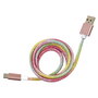 Be Mix Cable Usb Tipo C Carga Rápida Rainbow 1 Metro para Smartphones, Tabletas y Ordenadores