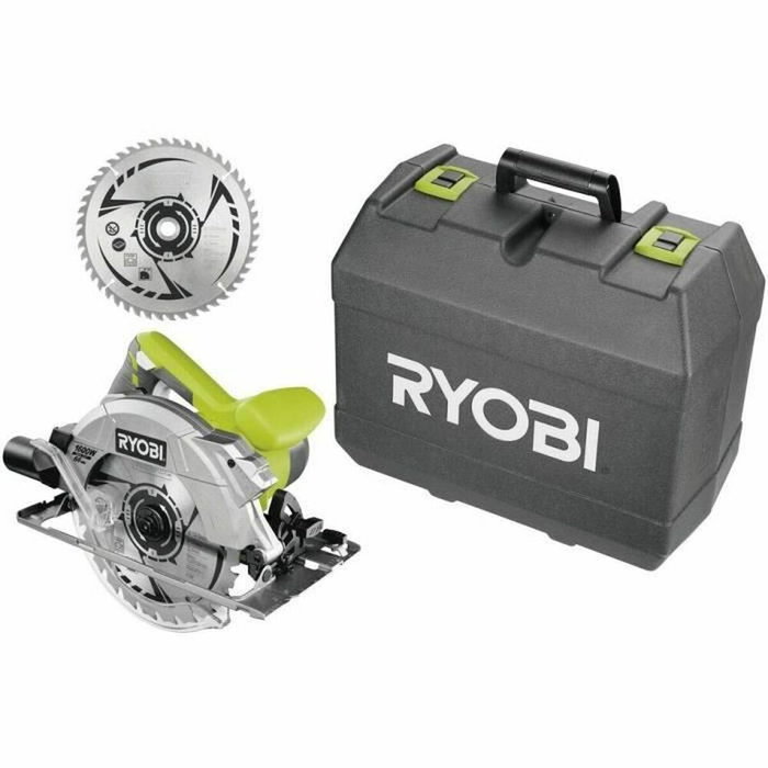 Ryobi Sierra circular de 1600 vatios con estuche y 2 hojas Ryobi Sierra circular de 1600 vatios con estuche y 2 hojas