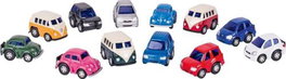 GOKI Pack de 12 Coches Mini Racer Metal Surtidos con Pullback