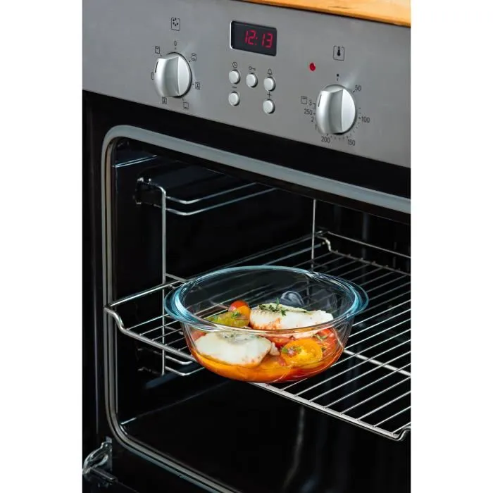 Pyrex PYR3426470284547 Juego de 3 Fiambreras de Vidrio Cook & Heat Redondas con Válvulas de Vapor, Aptas para Microondas - 1,1 L Pyrex PYR3426470284547 Juego de 3 Fiambreras de Vidrio Cook & Heat Redondas con Válvulas de Vapor, Aptas para Microondas - 1,1 L