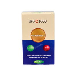 MEDNAT Lipo C 1000 Vitamina C Liposomada 1001mg con Magnesio y Zinc 60 Cápsulas