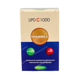 MEDNAT Lipo C 1000 Vitamina C Liposomada 1001mg con Magnesio y Zinc 60 Cápsulas