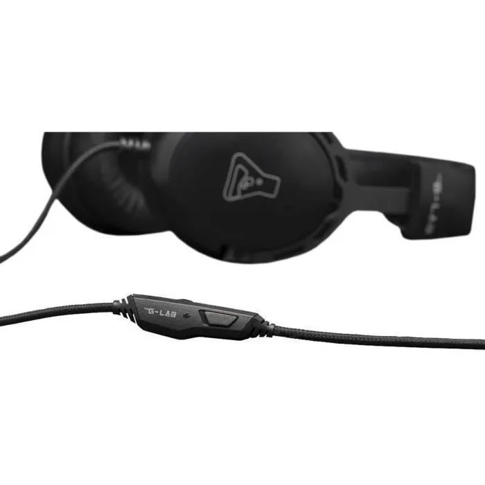 The G-Lab THE3760162050615 Auriculares Gaming con Cable KORP TITANIUM Micrófono PC/PS4/Xbox One Negro