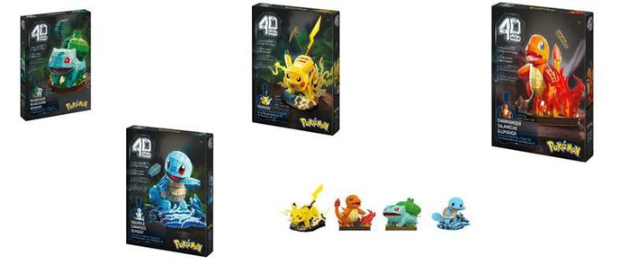 Spin Master Figura de Construcción Pokémon en 4D Surtida
