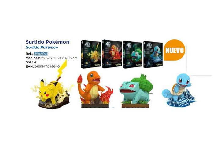 Spin Master Figura de Construcción Pokémon en 4D Surtida