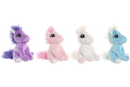 DKD Home Decor Peluche Pony Surtido de 4 Unidades
