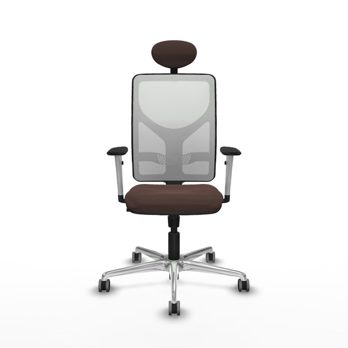 PIQUERAS Y CRESPO Silla de oficina Motilla con mecanismo Sincro, Marrón oscuro y Blanco PIQUERAS Y CRESPO Silla de oficina Motilla con mecanismo Sincro, Marrón oscuro y Blanco