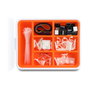 DeLOCK 20768 Caja de gestión de cables Naranja y Transparente