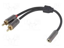 4CARMEDIA Cable Jack 3,5mm a RCA x2, 0,2m