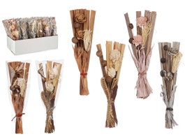 Giftdecor Ramillete de Flores con Palo Pequeño Surtido Colores 15x35x5 cm (Set de 48)