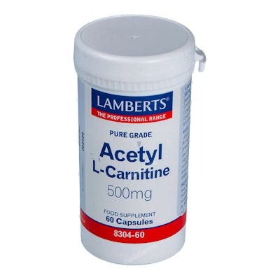 LAMBERTS Acetil L-Carnitina 500 mg 60 cápsulas LAMBERTS Acetil L-Carnitina 500 mg 60 cápsulas