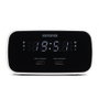 Aiwa CRU-19 Despertador Radio Reloj Negro con 2 Puertos USB Carga 5V 2.4A