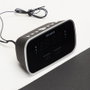 Aiwa CRU-19 Despertador Radio Reloj Negro con 2 Puertos USB Carga 5V 2.4A