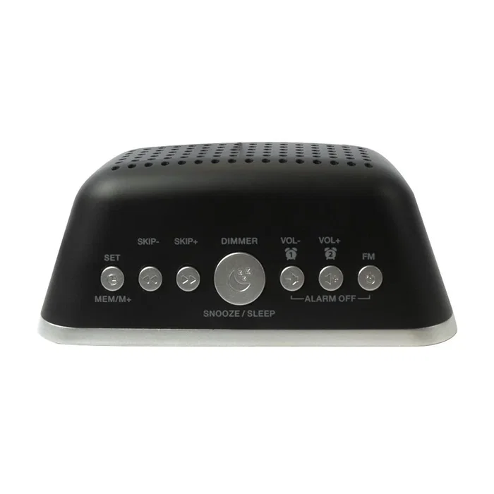 Aiwa CRU-19BK Reloj Despertador con Radio FM y Doble Puerto USB Negro
