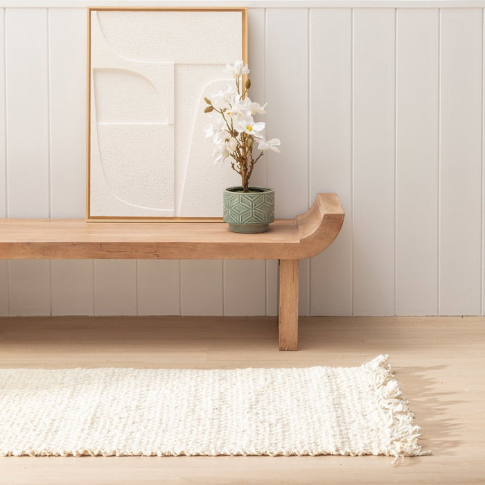 Alfombra Crema Yute Altea Decoración 70 X 170 cm