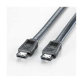 ROLINE Cable Externo eSATA, Negro, 6.0 Gbit/s, 1 m, para Disco Duro Externo