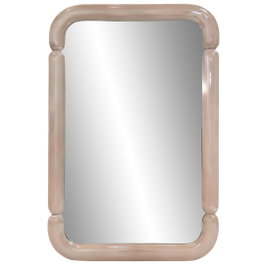 DKD Home Decor Espejo Moderno Lacado Rosa Palo 70x106 cm