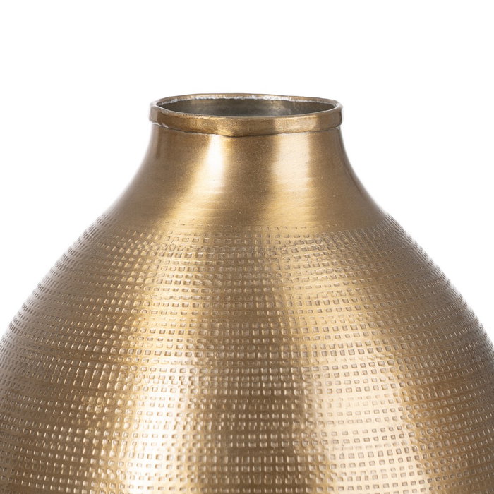 Jarrón Oro Viejo Metal Decoración 19,70 X 19,70 X 41,30 cm