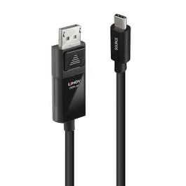 LINDY Adaptador de cable de vídeo USB Tipo C a DisplayPort 4K60 HDR 2 m Negro