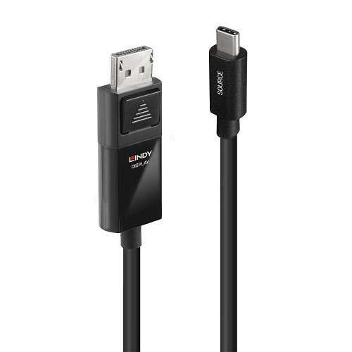LINDY Adaptador de Vídeo USB Tipo C a DisplayPort 2 m 8K Negro LINDY Adaptador de Vídeo USB Tipo C a DisplayPort 2 m 8K Negro
