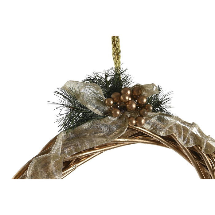 DKD Home Decor Nacimiento Corona Azul y Dorado Poliéster