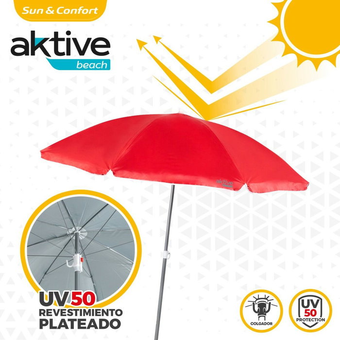 Sombrilla Aktive 180 x 193 x 180 cm 180 x 180 x 180 cm 180 x 196 x 180 cm (12 Unidades)
