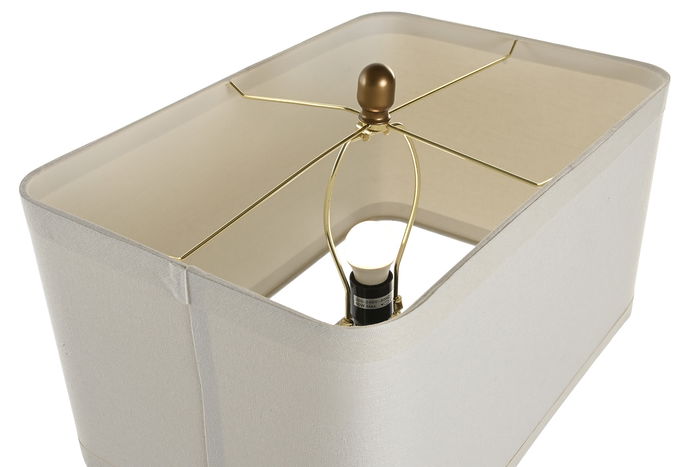 DKD Home Decor Lámpara Sobremesa Blanco Crudo 33 x 83 x 48 cm