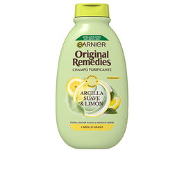 Garnier ORIGINAL REMEDIES Champú Arcilla y Limón Purificante 400 ml - Para Cabello Normal a Graso