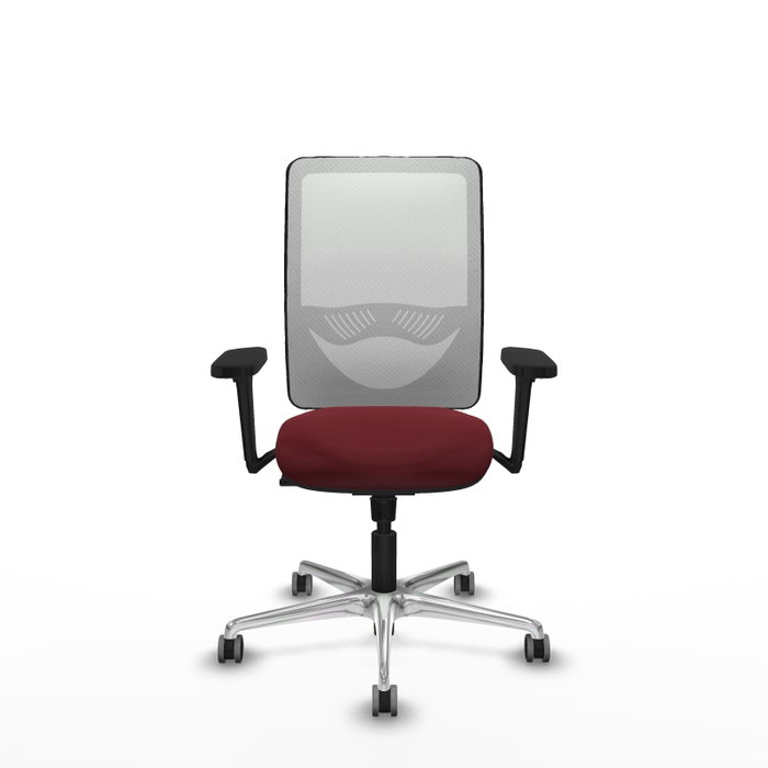 PIQUERAS Y CRESPO Silla de oficina Zulema con mecanismo Sincro, Granate y Blanco PIQUERAS Y CRESPO Silla de oficina Zulema con mecanismo Sincro, Granate y Blanco
